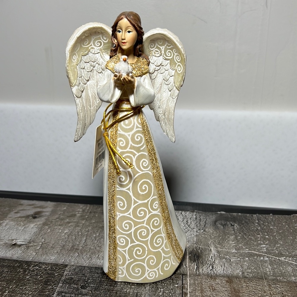 Unique Creations Angel with Bird Figurine